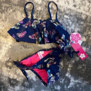 Limited Too bikini two piece swimsuit NWT butterfly 3T